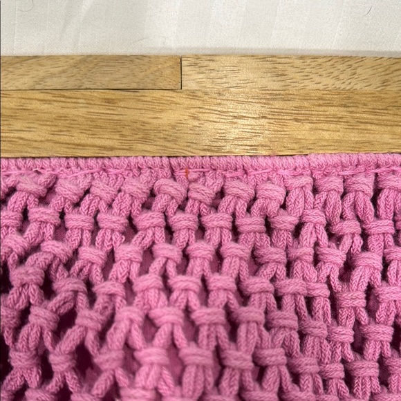 NWT A New Day Pink Knitted Clutch with wooden magnetic closure - Picture 3 of 5